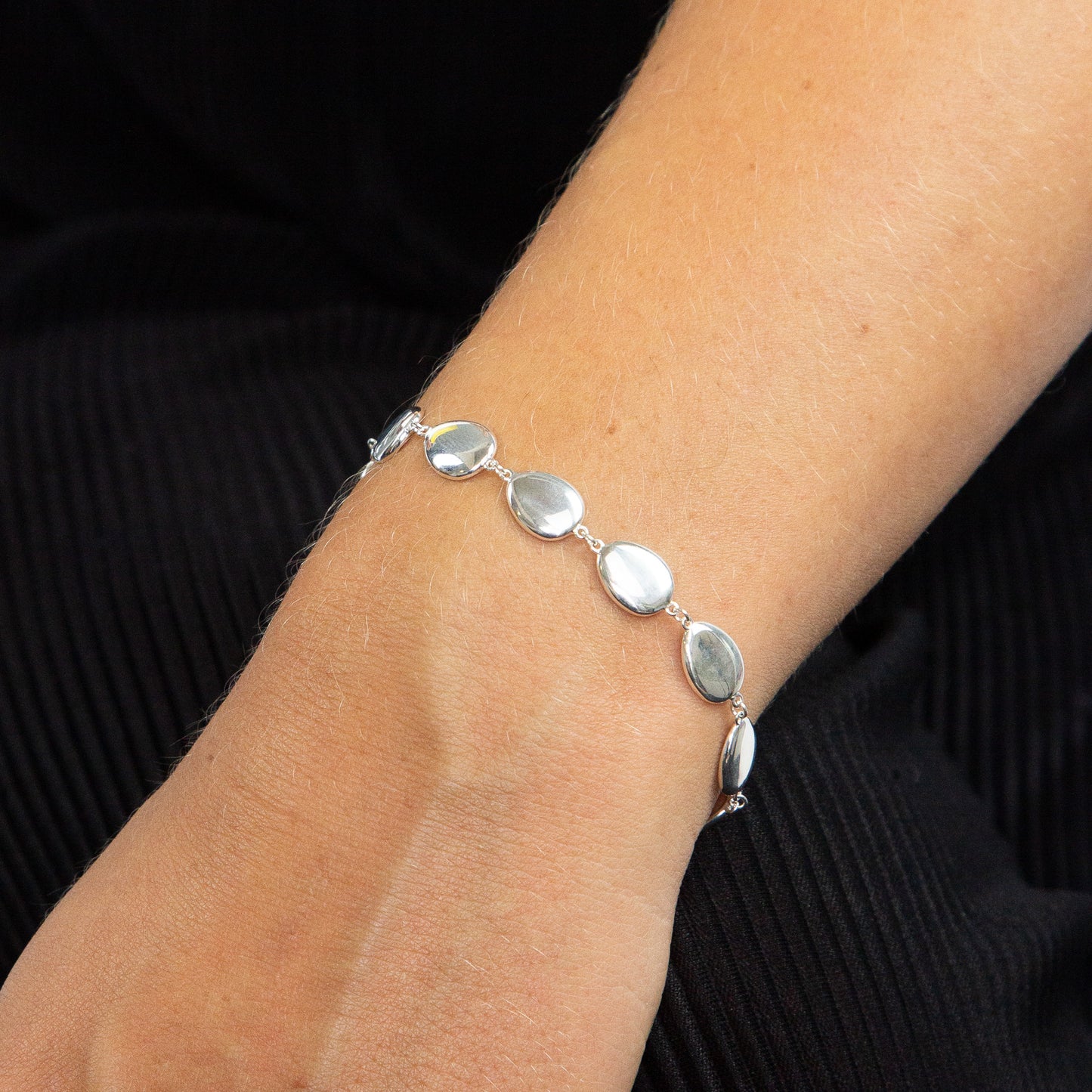 Organic Pebble Tennis Bracelet