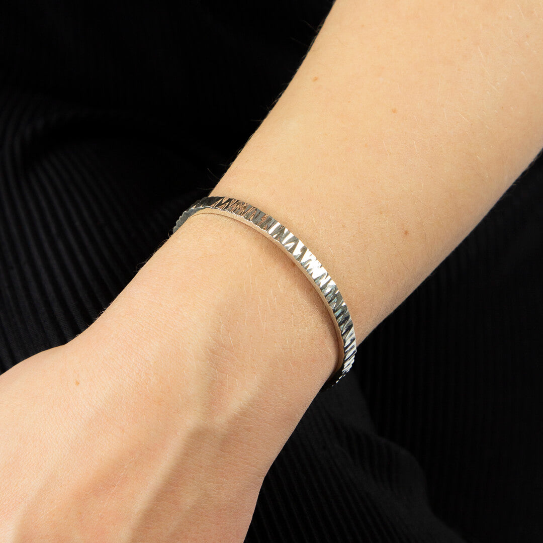 Ripple Texture Cuff Bangle