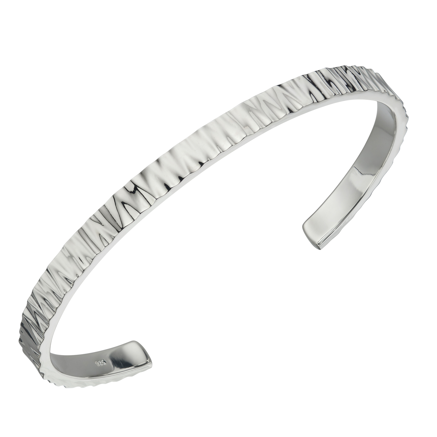 Ripple Texture Cuff Bangle