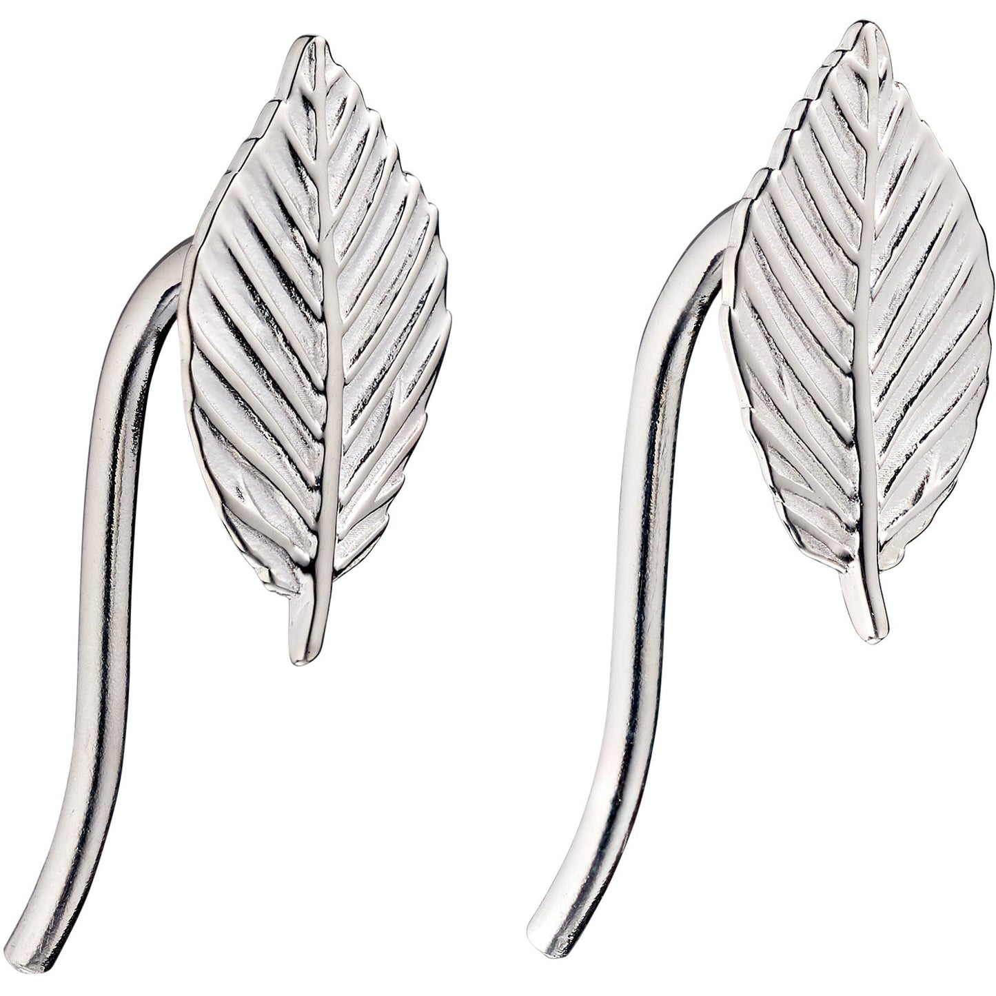 Silver Leaf Earrings