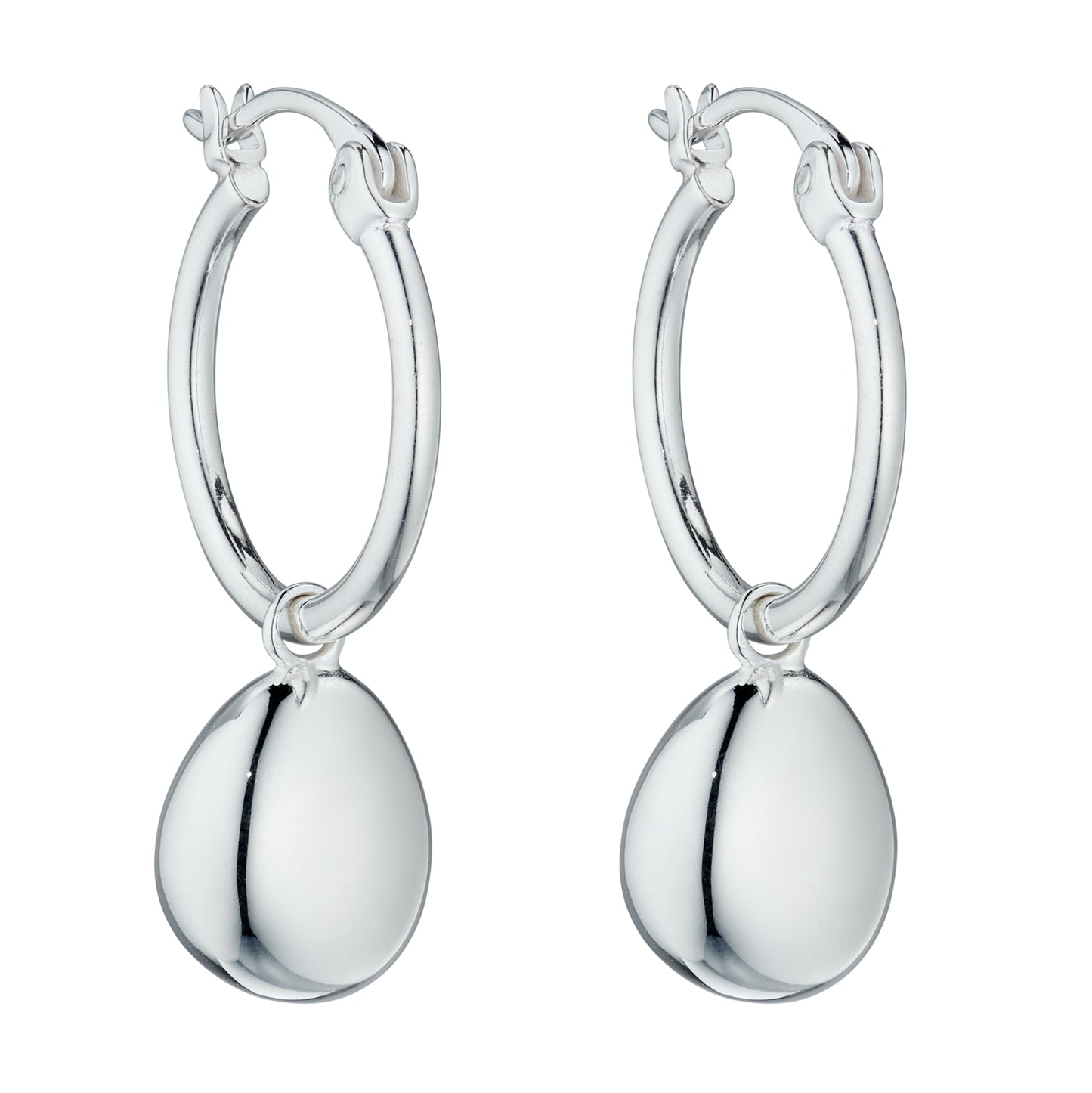 Organic Pebble Assembled Hoop Earrings