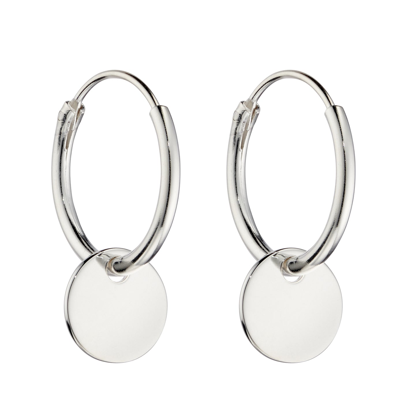 Small Disc Assembled Hoop Earrings