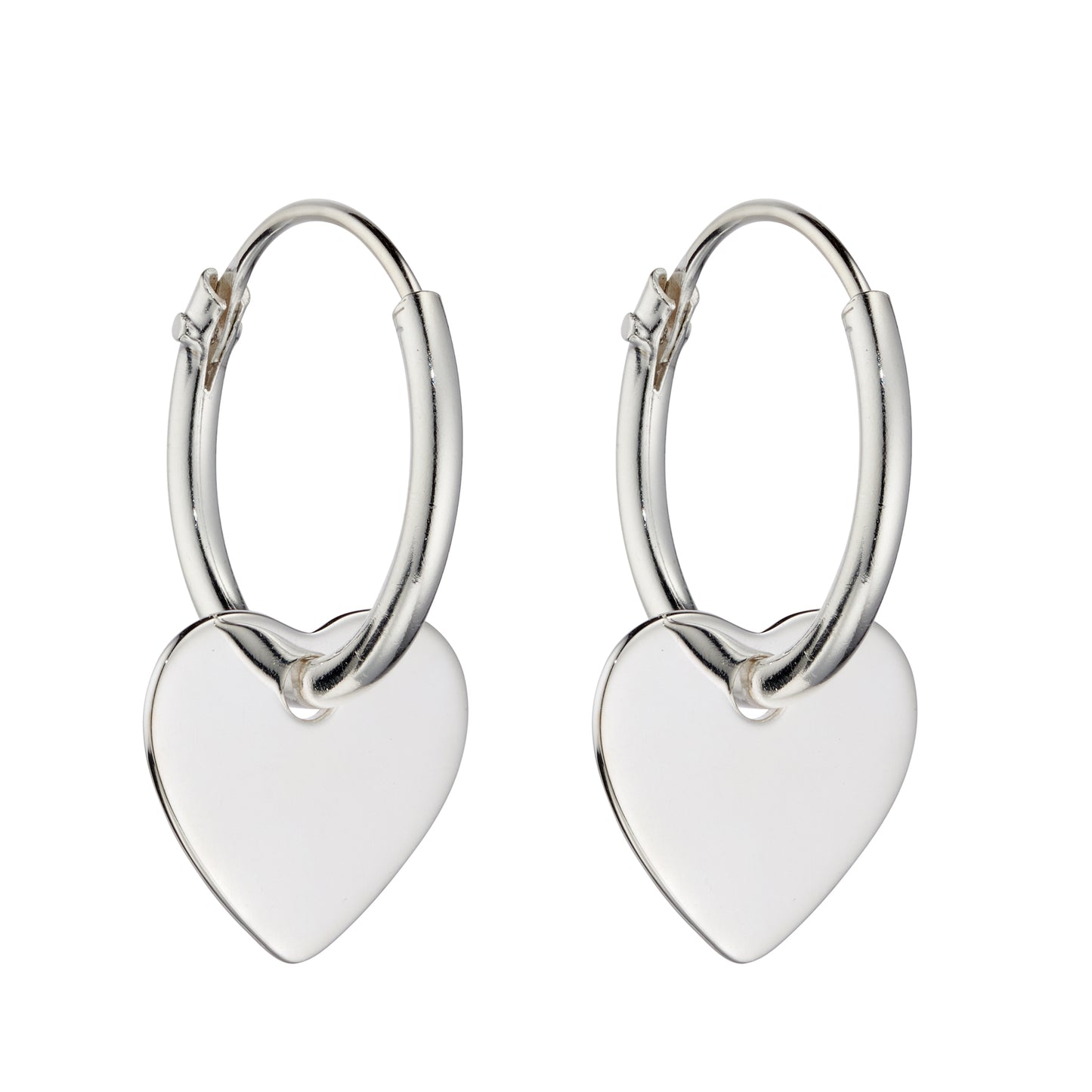 Small Heart Assembled Hoop Earring