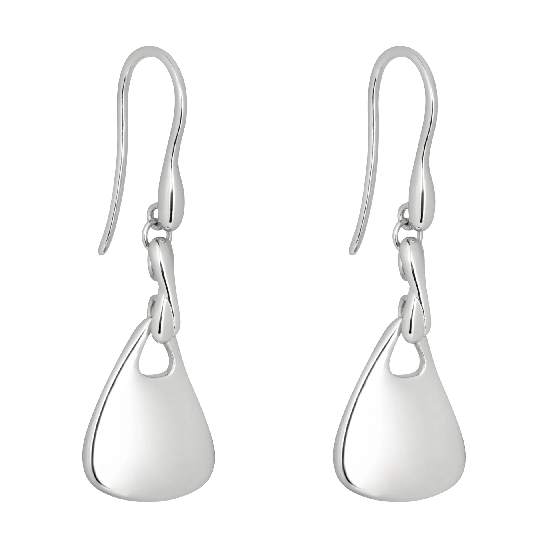Solid silver 2025 teardrop earrings