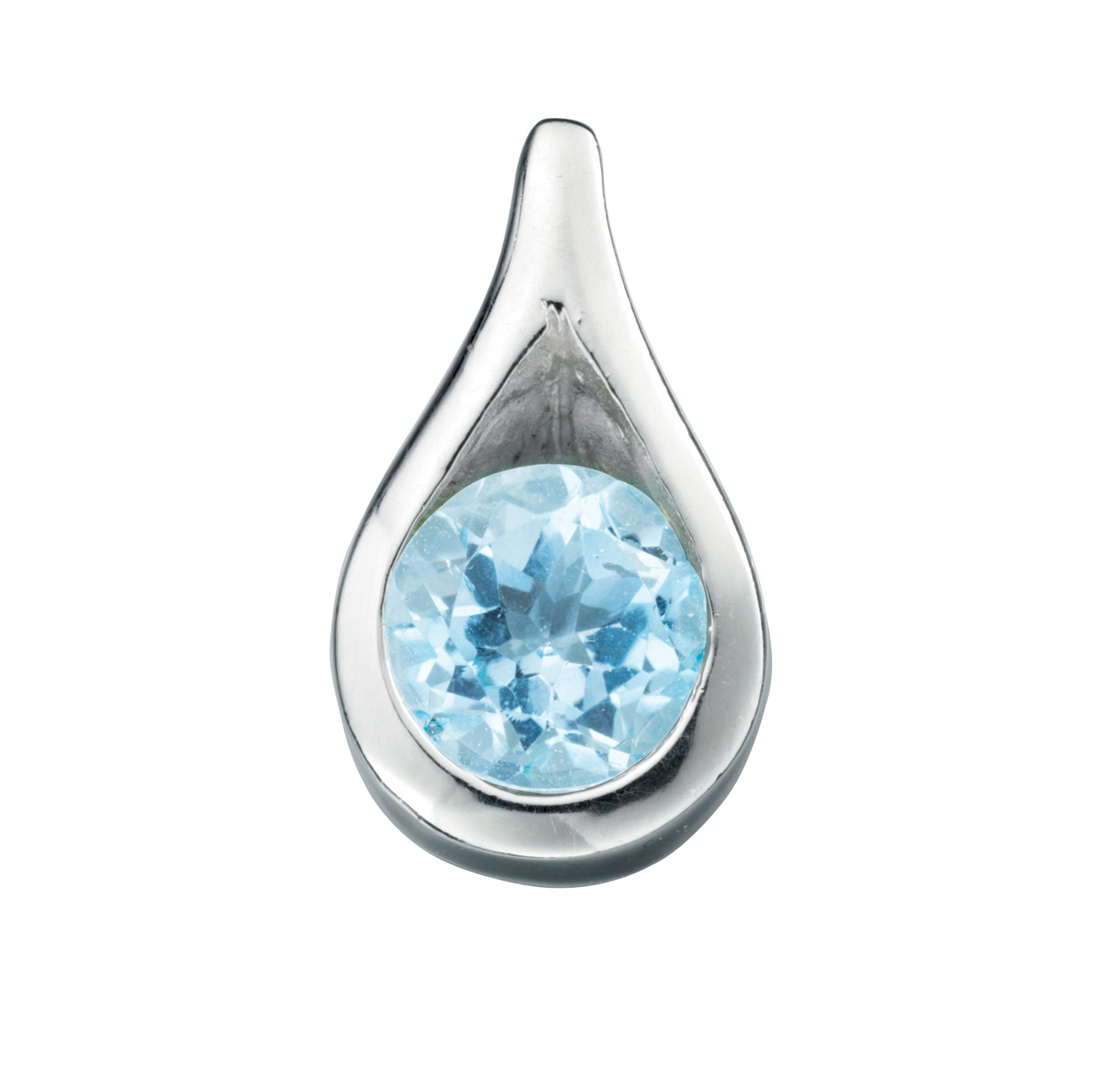 Blue Topaz Teardrop Pendant