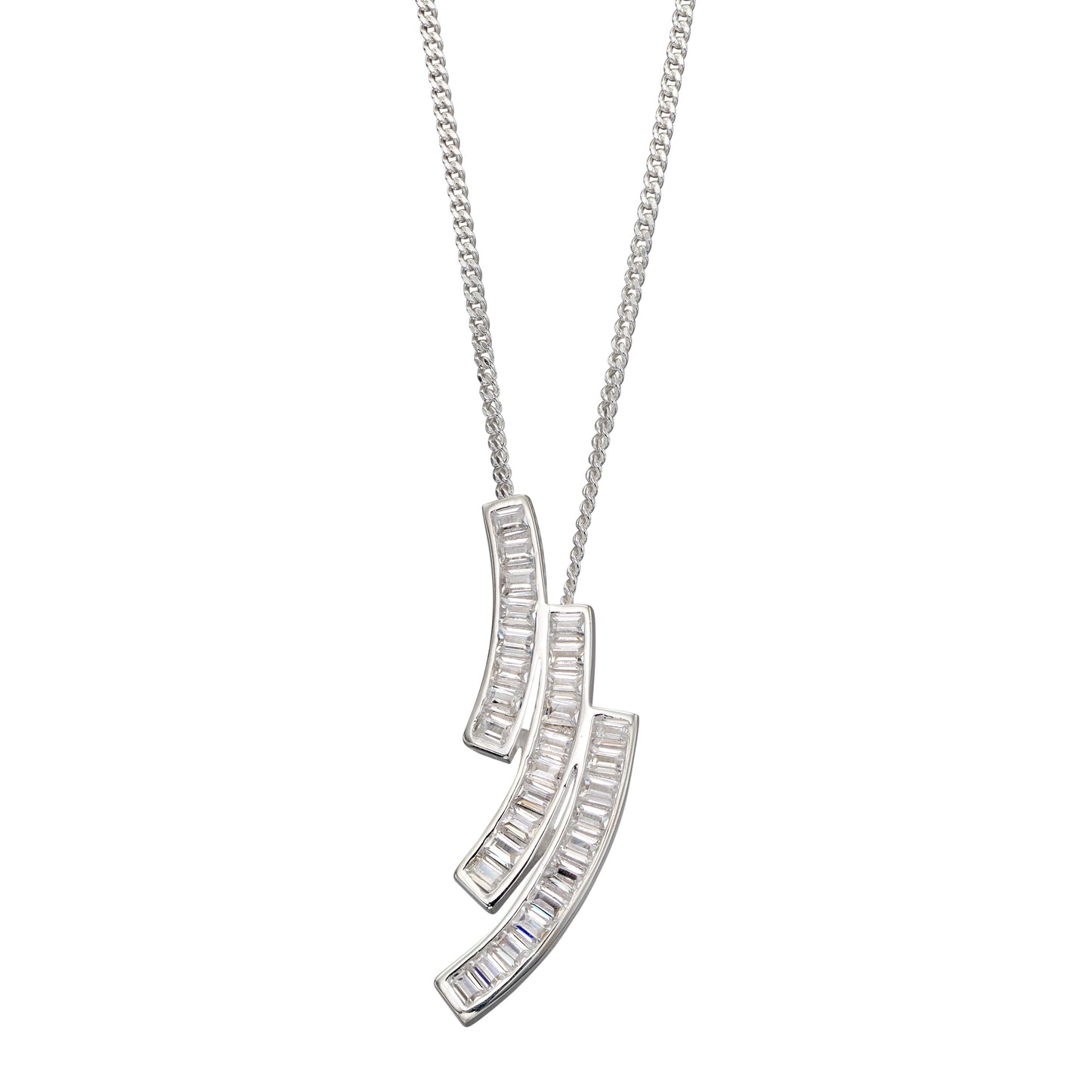 CZ Baguette Pendant