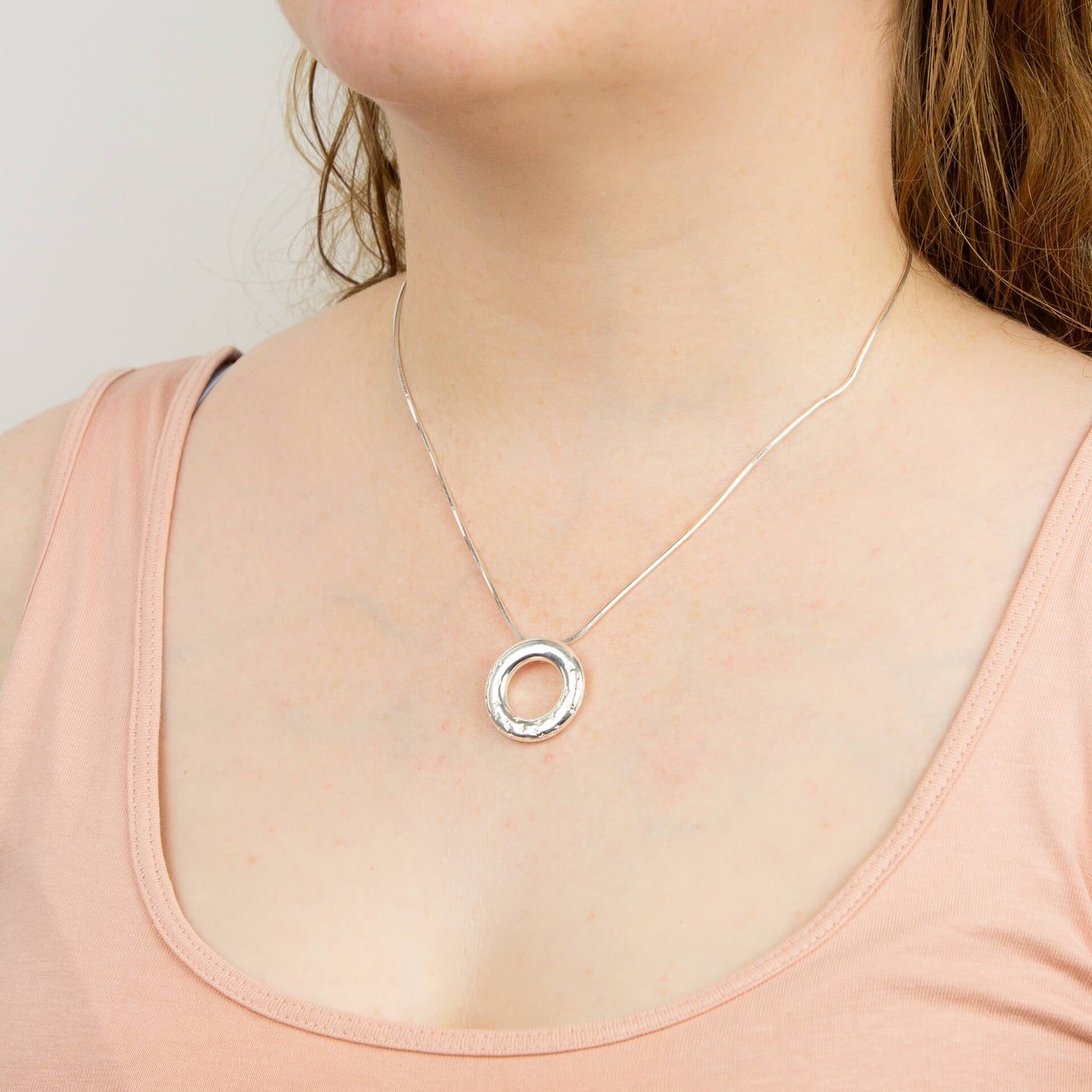Starry Night Hoop Pendant With CZ