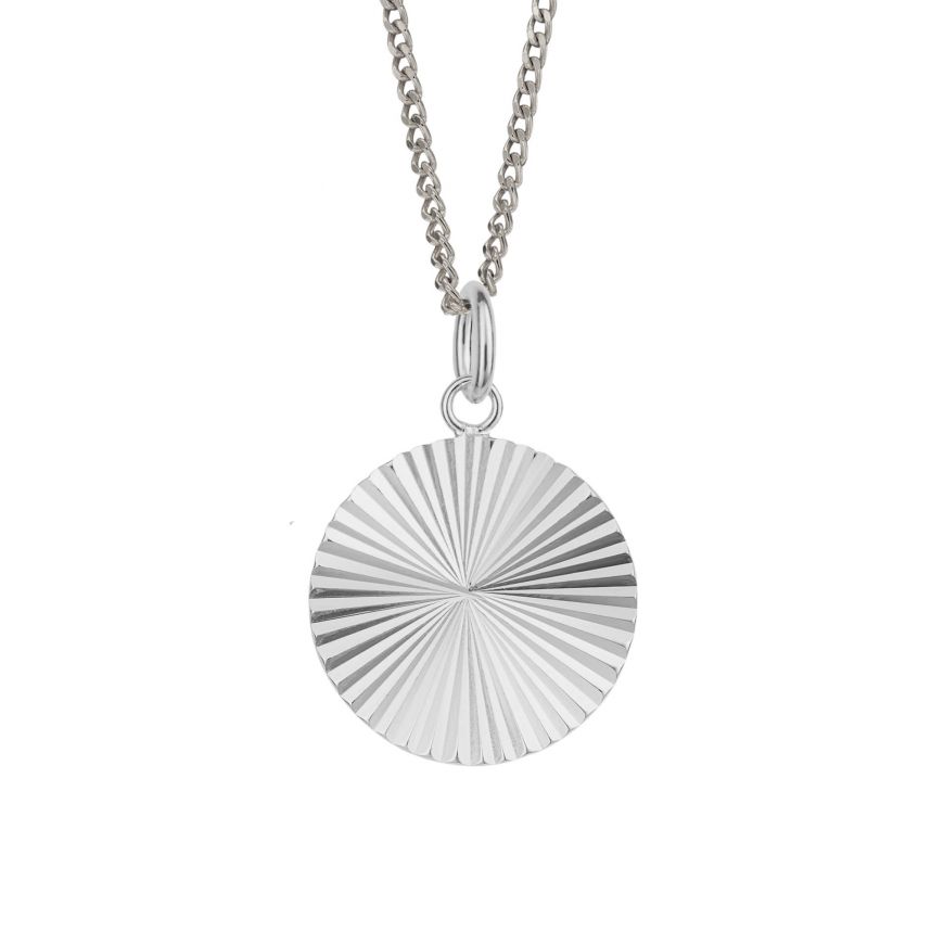 Diamond Cut Round Disc Pendant