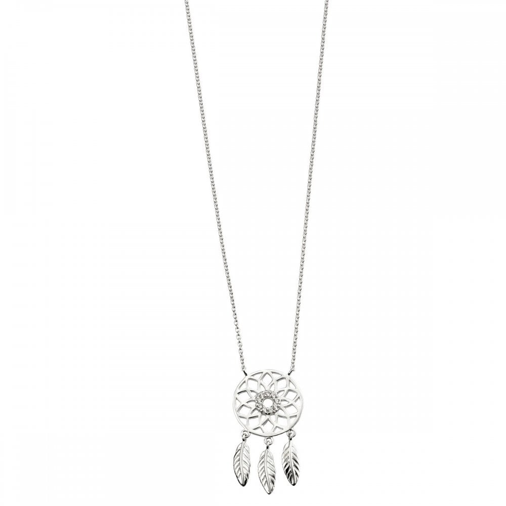 Dream Catcher Necklace With CZ