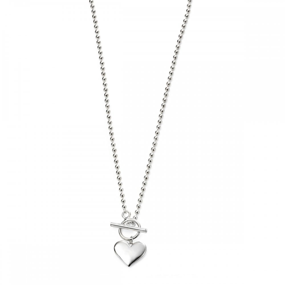 Ball Chain Necklace With Heart Tag