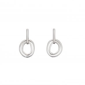 Organic Double Link Earrings