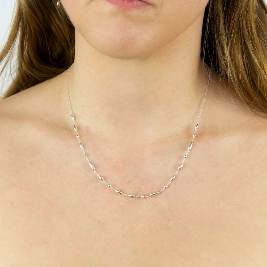 Flower Bud Station Necklace