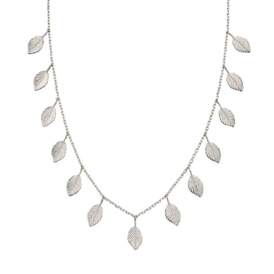 Silver Multi Leaf Necklace