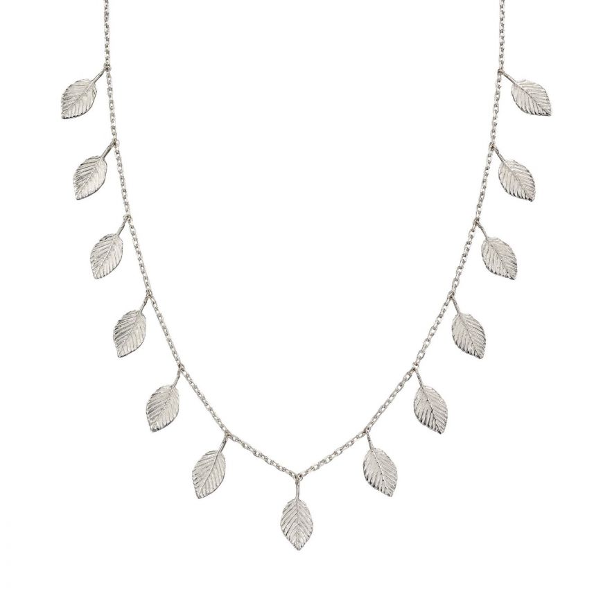 Silver Multi Leaf Necklace