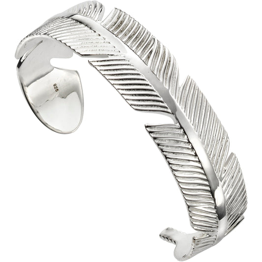 Silver Feather Bangle