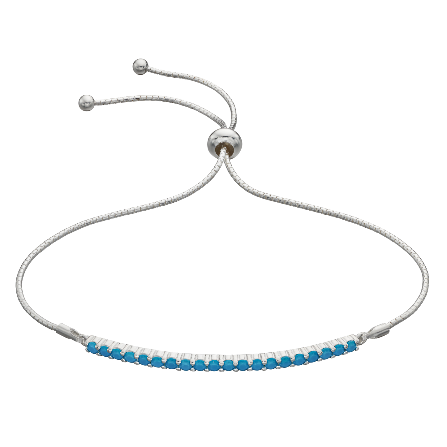 Bar Toggle Bracelet With Turquoise Crystals