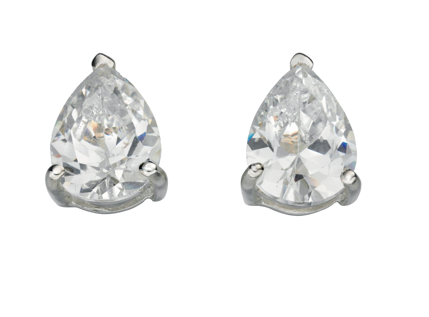 Teardrop CZ Stud Earrings