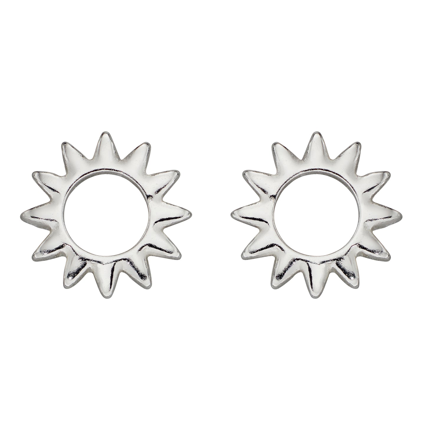 Open Sun Stud Earrings