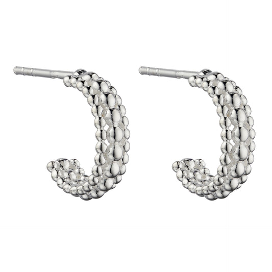 Multi Bead 3/4 Hoop Earrings 12mm