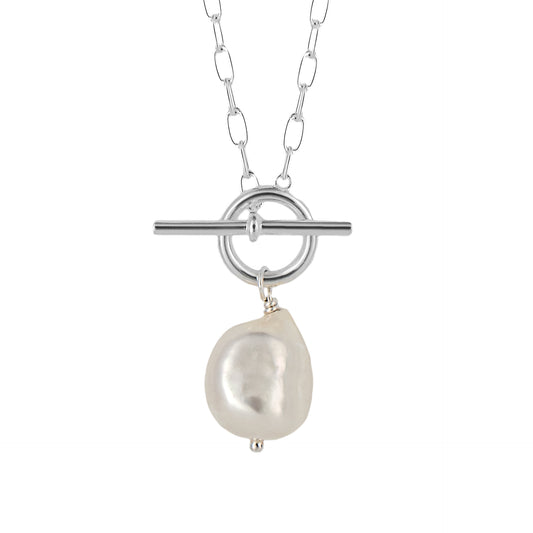 Freshwater Pearl T-Bar Necklace