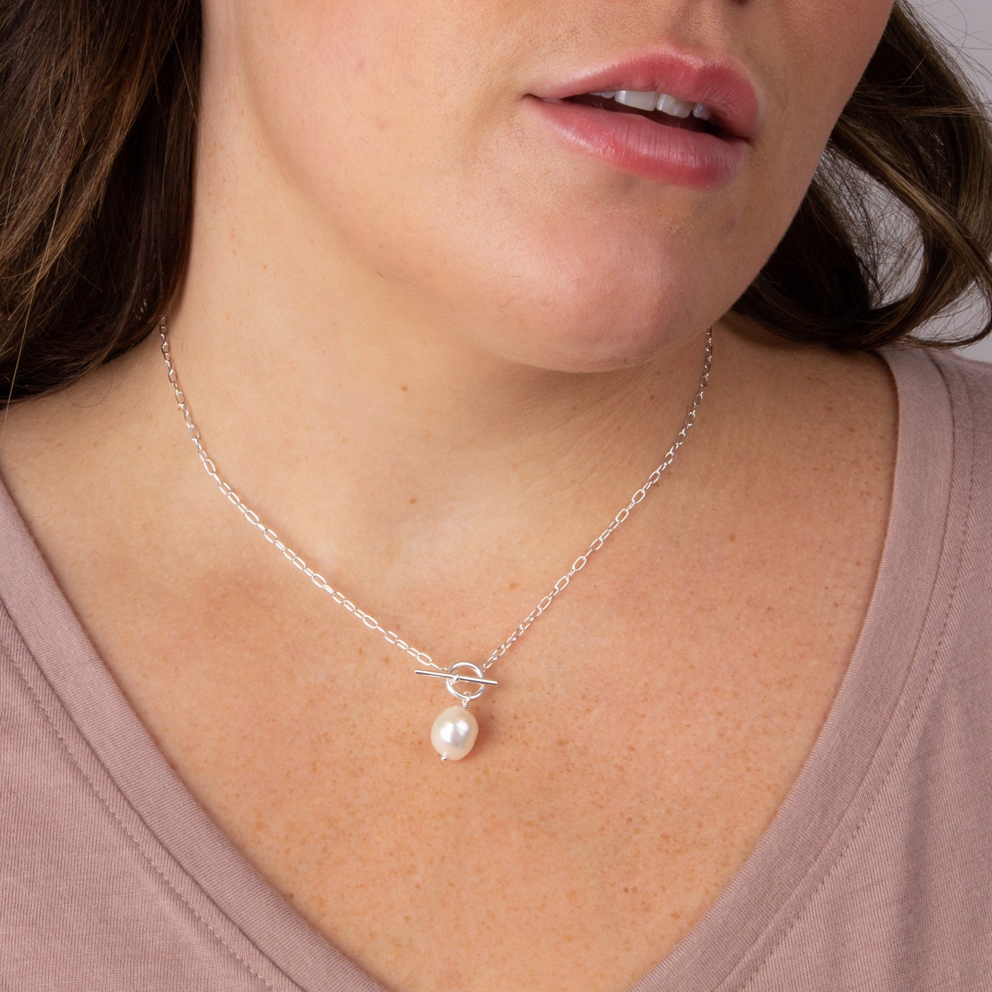 Freshwater Pearl T-Bar Necklace