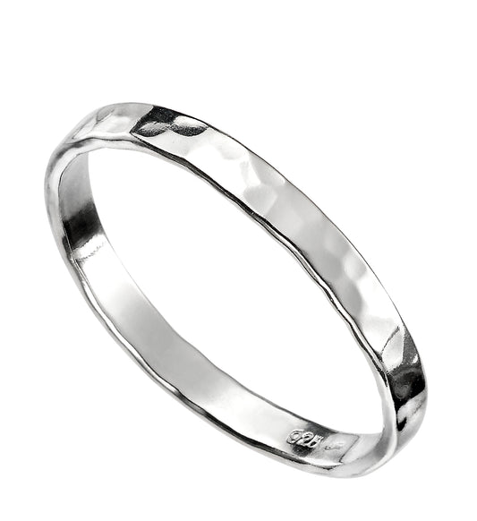 Thin Hammered Band Ring