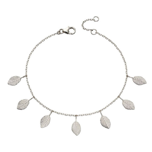 Silver Multi Leaf Bracelet